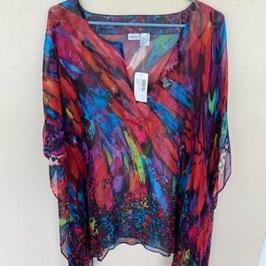 Chico’s silk poncho